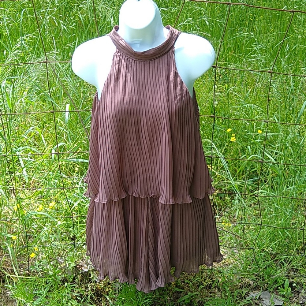 Rustic Royals Romper halter pleated small